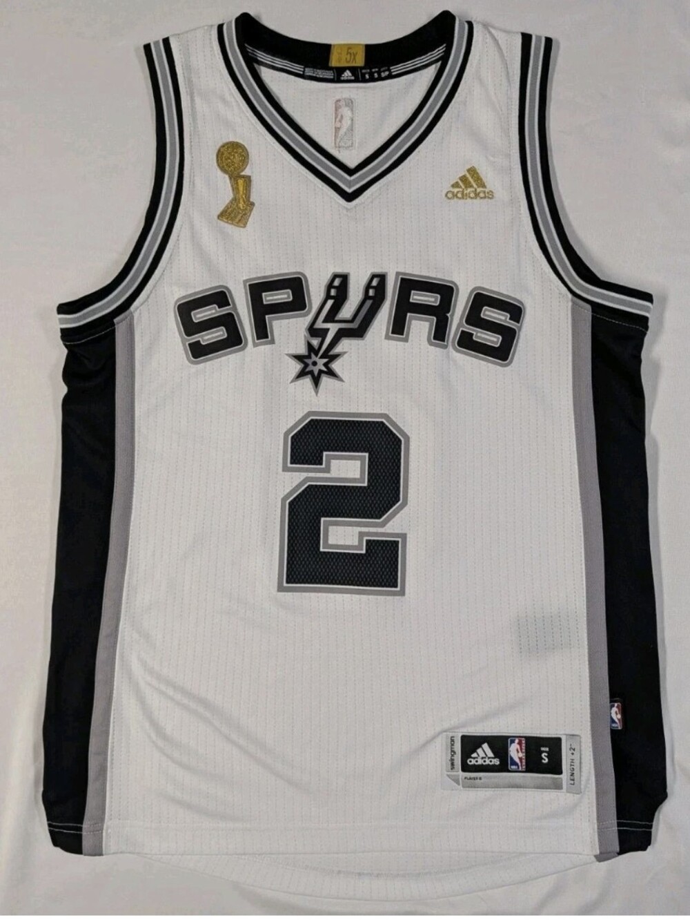 Adidas Kawhi Leonard San Antonio Spurs White Swingman Jersey Mens Small 5x Champ